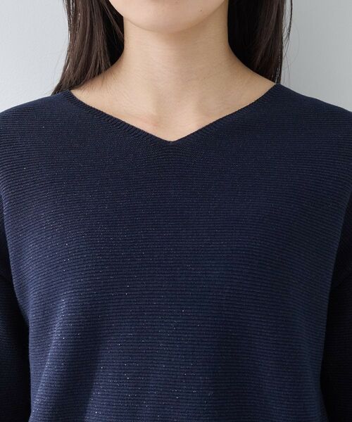 INDIVI / インディヴィ ニット・セーター | 【洗える／軽量】きらめきVネックニット | 詳細17