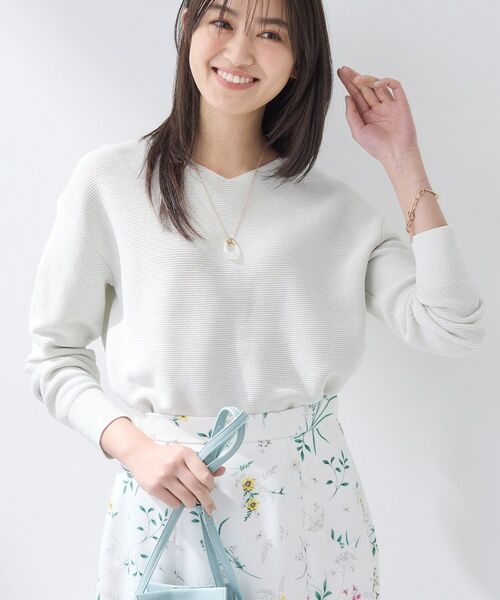 INDIVI / インディヴィ ニット・セーター | 【洗える／軽量】きらめきVネックニット | 詳細2