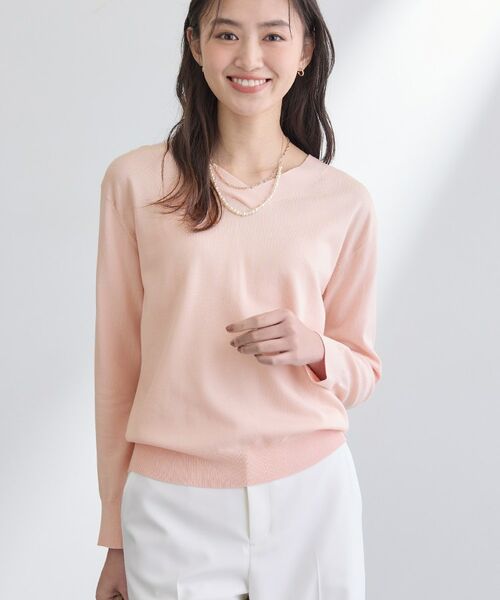 INDIVI / インディヴィ ニット・セーター | 【シルク混】きれいめVネックニット | 詳細10