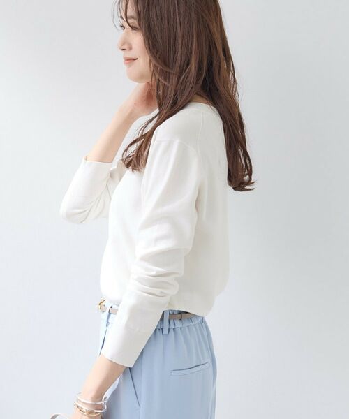 INDIVI / インディヴィ ニット・セーター | 【シルク混】きれいめVネックニット | 詳細3