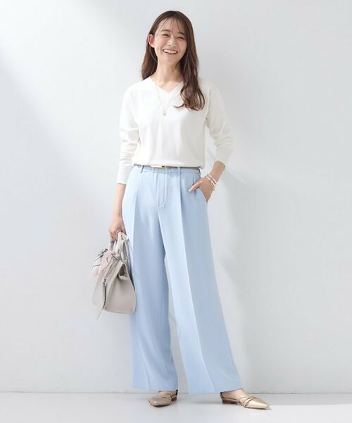 INDIVI / インディヴィ ニット・セーター | 【シルク混】きれいめVネックニット | 詳細4