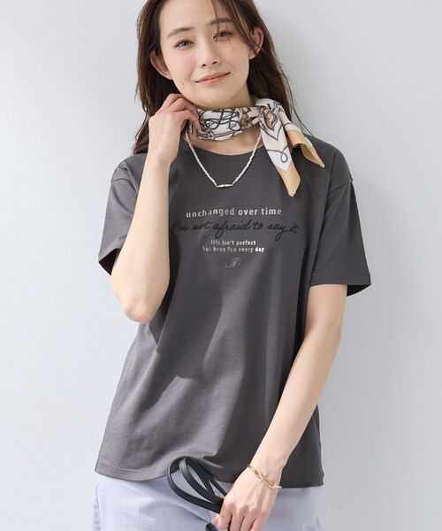 INDIVI / インディヴィ Tシャツ | 【UVケア／選べるグラフィック】スムースジャージグTシャツ | 詳細30