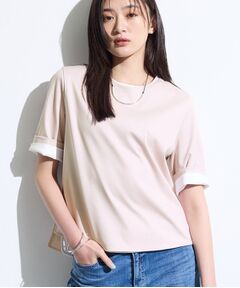 INDIVI / インディヴィ Tシャツ | 【抗菌防臭／消臭】上品光沢コットンTシャツ
