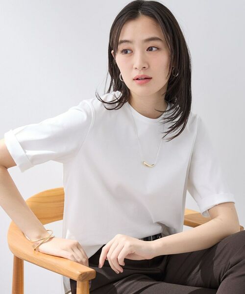 INDIVI / インディヴィ Tシャツ | 【抗菌防臭/消臭】上品光沢コットンTシャツ | 詳細18