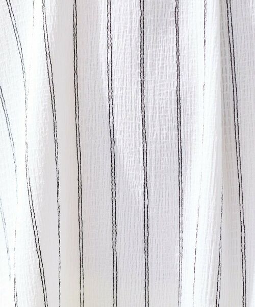 INDIVI / インディヴィ カットソー | 【洗える／着心地楽ちん】ブラウス風ストライプカットソートップス | 詳細5