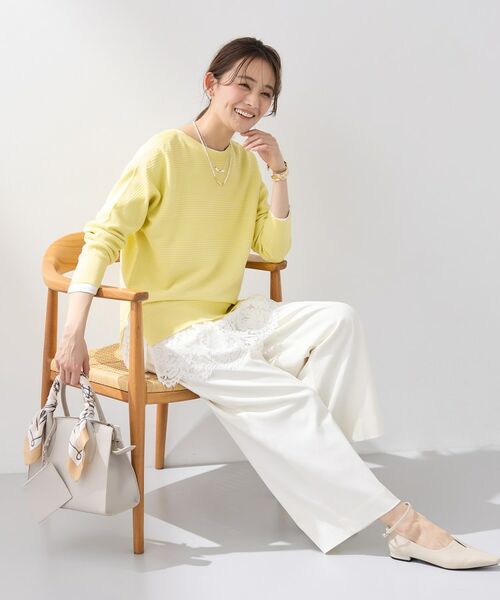 INDIVI / インディヴィ ニット・セーター | 【洗える/キレイ色】体型カバー無縫製ニット | 詳細11