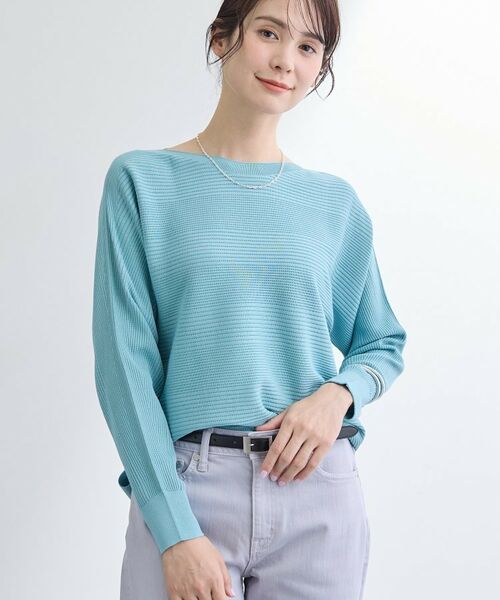 INDIVI / インディヴィ ニット・セーター | 【洗える/キレイ色】体型カバー無縫製ニット | 詳細14