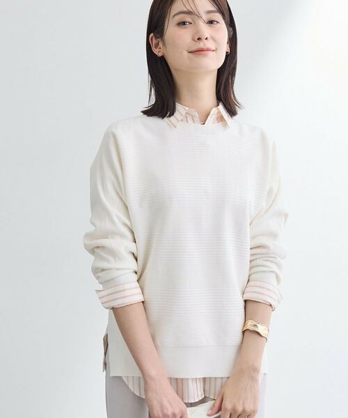 INDIVI / インディヴィ ニット・セーター | 【洗える/キレイ色】体型カバー無縫製ニット | 詳細2