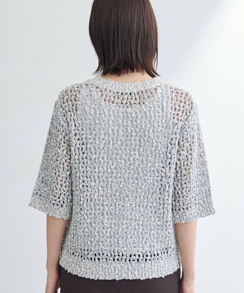 INDIVI / インディヴィ ニット・セーター | 【洗える／ラメ混／5分袖】イタリア糸ファンシーヤーンニット | 詳細16