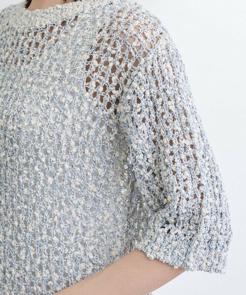 INDIVI / インディヴィ ニット・セーター | 【洗える／ラメ混／5分袖】イタリア糸ファンシーヤーンニット | 詳細18