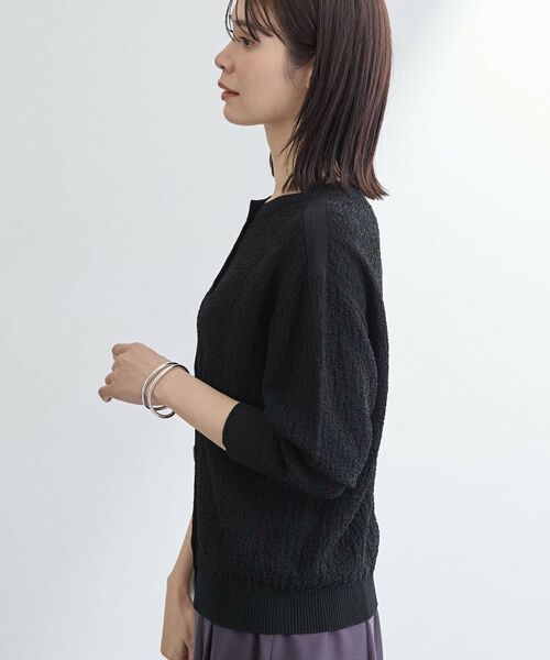 INDIVI / インディヴィ カーディガン・ボレロ | 【前後2WAY／洗える】凹凸編地カーディガンニット | 詳細11