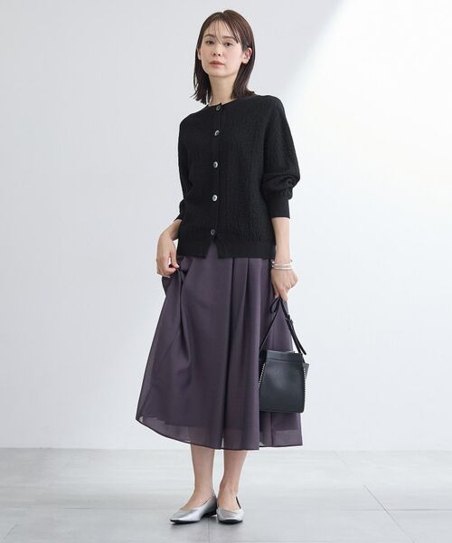 INDIVI / インディヴィ カーディガン・ボレロ | 【前後2WAY／洗える】凹凸編地カーディガンニット | 詳細13