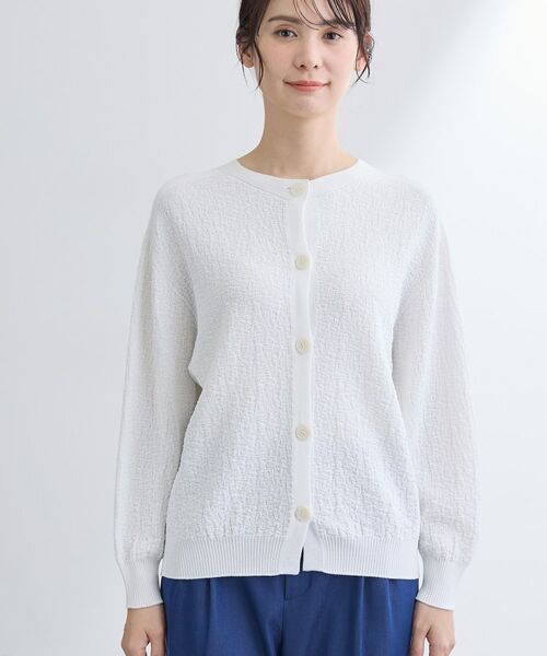 INDIVI / インディヴィ カーディガン・ボレロ | 【前後2WAY／洗える】凹凸編地カーディガンニット | 詳細15