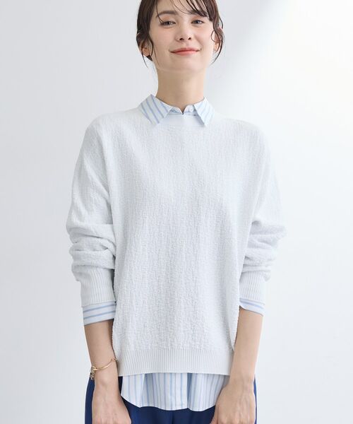 INDIVI / インディヴィ カーディガン・ボレロ | 【前後2WAY／洗える】凹凸編地カーディガンニット | 詳細5