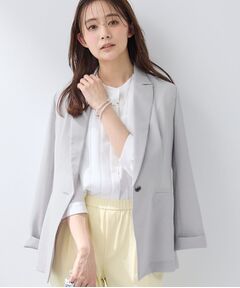 INDIVI / インディヴィ テーラードジャケット | 【洗える／UVケア／麻調】シングルジャケット