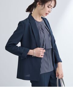 INDIVI / インディヴィ テーラードジャケット | 【洗える／UVケア／麻調】シングルジャケット