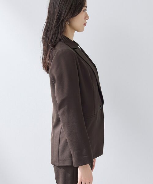INDIVI / インディヴィ テーラードジャケット | 【洗える/UVケア/麻調】シングルジャケット | 詳細15