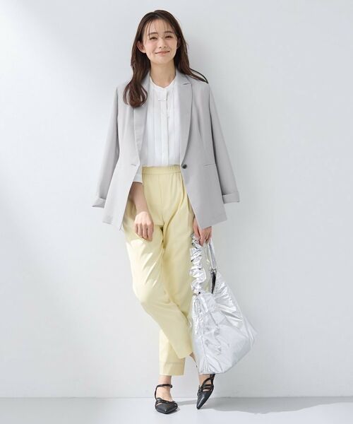 INDIVI / インディヴィ テーラードジャケット | 【洗える/UVケア/麻調】シングルジャケット | 詳細3