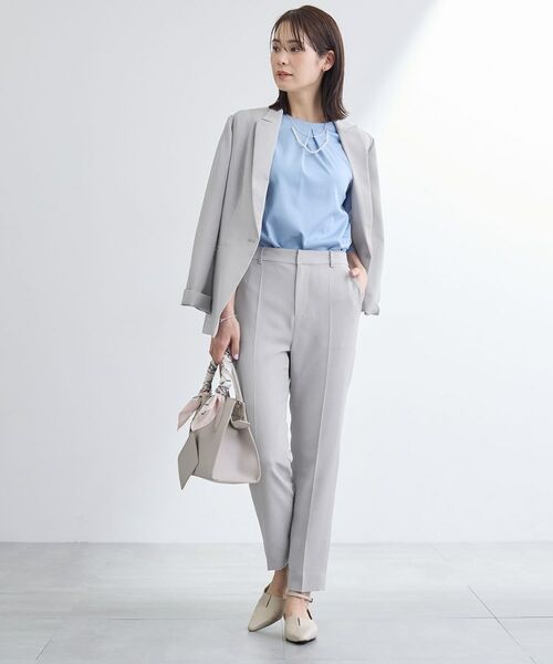 INDIVI / インディヴィ テーラードジャケット | 【洗える/UVケア/麻調】シングルジャケット | 詳細4