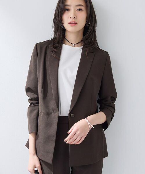 INDIVI / インディヴィ テーラードジャケット | 【洗える/UVケア/麻調】シングルジャケット | 詳細6