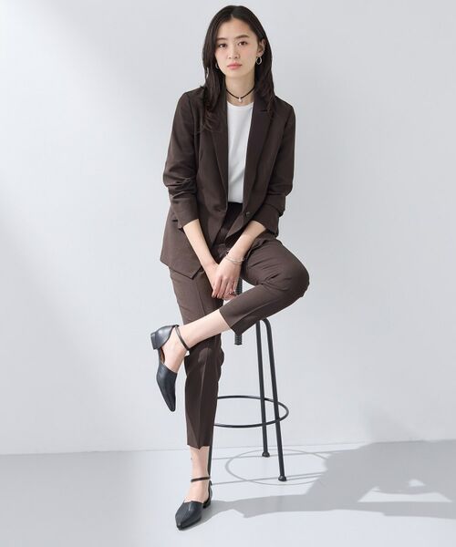 INDIVI / インディヴィ テーラードジャケット | 【洗える/UVケア/麻調】シングルジャケット | 詳細8