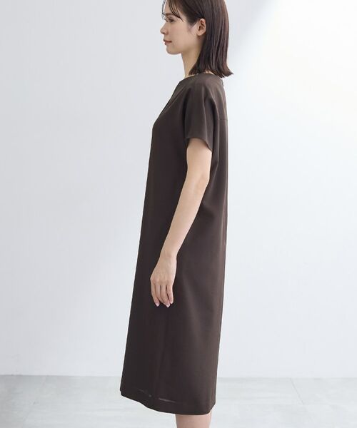 INDIVI / インディヴィ ミニ丈・ひざ丈ワンピース | 【洗える/UVケア/麻調】スキッパーワンピース | 詳細15