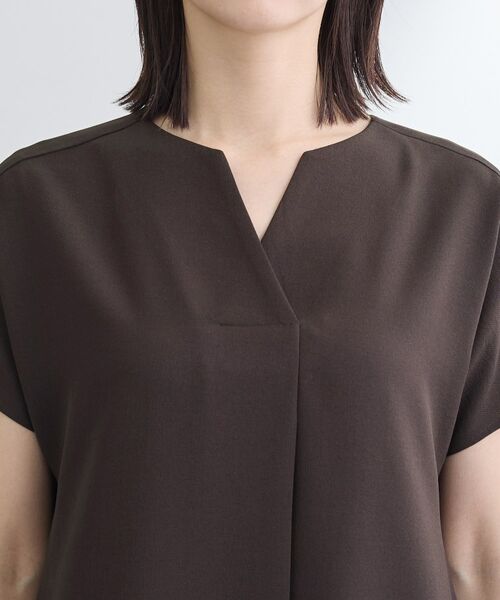 INDIVI / インディヴィ ミニ丈・ひざ丈ワンピース | 【洗える/UVケア/麻調】スキッパーワンピース | 詳細17