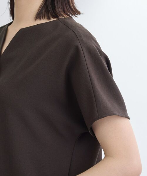 INDIVI / インディヴィ ミニ丈・ひざ丈ワンピース | 【洗える／UVケア／麻調】スキッパーワンピース | 詳細23