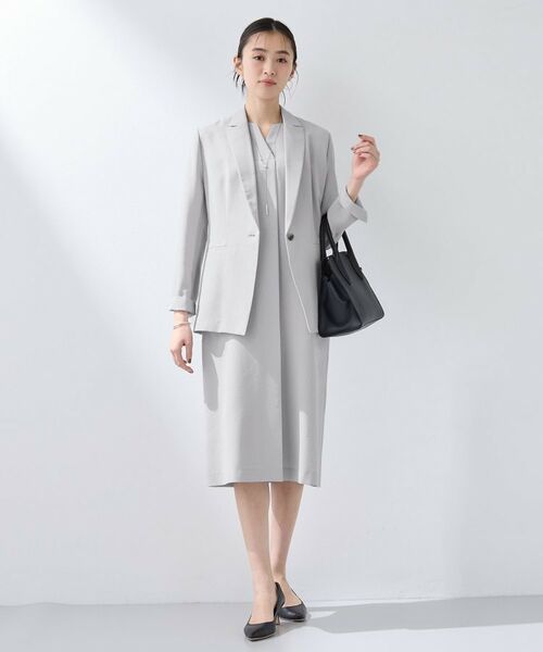 INDIVI / インディヴィ ミニ丈・ひざ丈ワンピース | 【洗える/UVケア/麻調】スキッパーワンピース | 詳細4