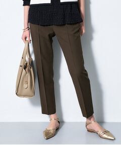 INDIVI / インディヴィ パンツ | 【洗える／UVケア／麻調】テーパードパンツ