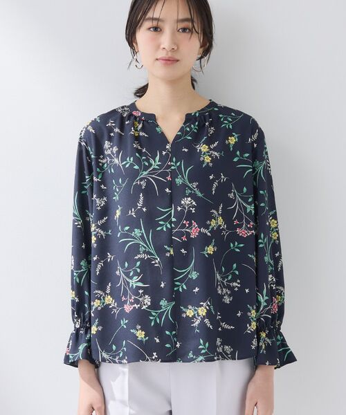 INDIVI / インディヴィ シャツ・ブラウス | 【SETUP可能】モダンフラワー柄キャンディスリーブブラウス | 詳細10