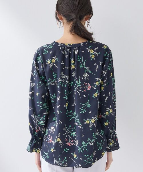 INDIVI / インディヴィ シャツ・ブラウス | 【SETUP可能】モダンフラワー柄キャンディスリーブブラウス | 詳細12