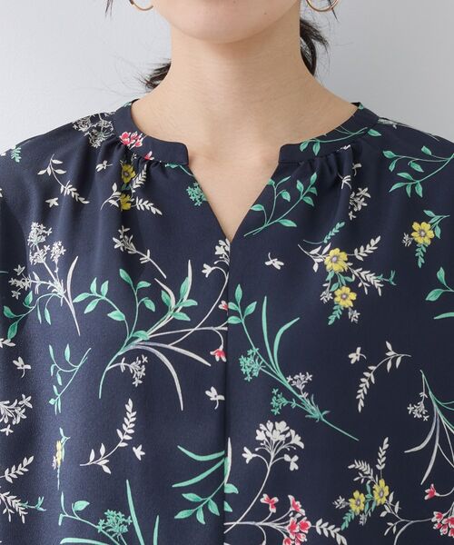 INDIVI / インディヴィ シャツ・ブラウス | 【SETUP可能】モダンフラワー柄キャンディスリーブブラウス | 詳細13