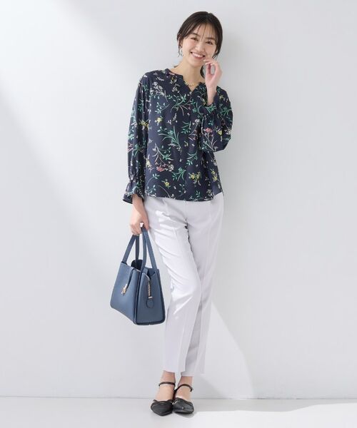 INDIVI / インディヴィ シャツ・ブラウス | 【SETUP可能】モダンフラワー柄キャンディスリーブブラウス | 詳細7