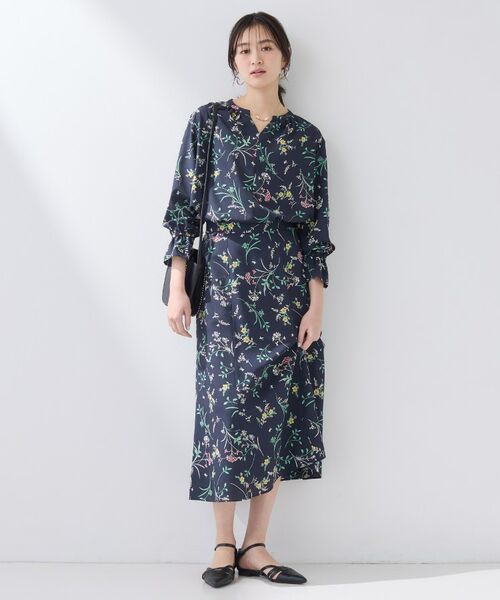 INDIVI / インディヴィ シャツ・ブラウス | 【SETUP可能】モダンフラワー柄キャンディスリーブブラウス | 詳細8