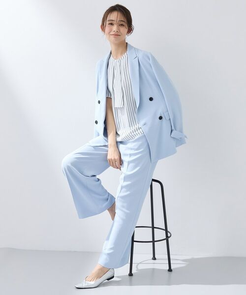 INDIVI / インディヴィ シャツ・ブラウス | 【洗える/UVケア】ストライプ柄&無地 ボウタイ風 半袖ブラウス | 詳細12