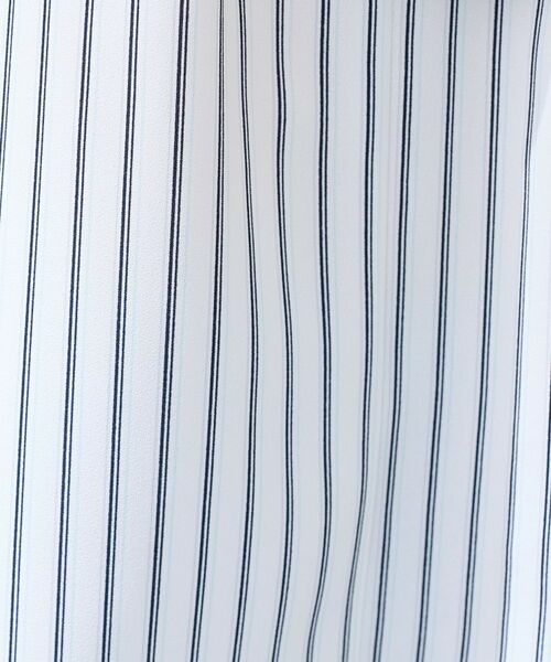 INDIVI / インディヴィ シャツ・ブラウス | 【洗える/UVケア】ストライプ柄&無地 ボウタイ風 半袖ブラウス | 詳細13