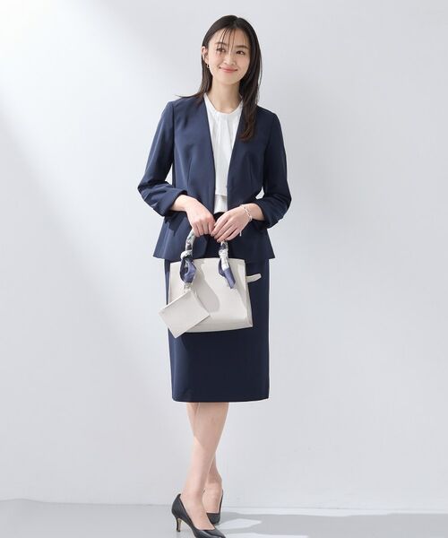 INDIVI / インディヴィ シャツ・ブラウス | 【洗える/UVケア】ストライプ柄&無地 ボウタイ風 半袖ブラウス | 詳細4