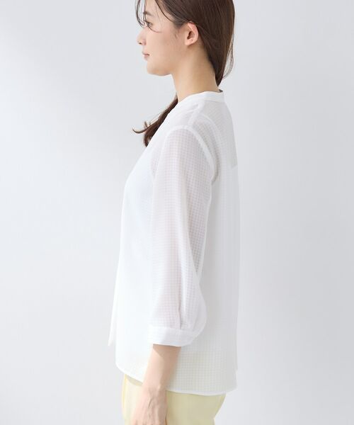 INDIVI / インディヴィ シャツ・ブラウス | 【洗える/大人シアー】タックプリーツ7分袖ブラウス | 詳細11