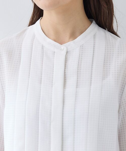 INDIVI / インディヴィ シャツ・ブラウス | 【洗える/大人シアー】タックプリーツ7分袖ブラウス | 詳細13