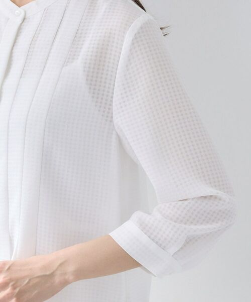 INDIVI / インディヴィ シャツ・ブラウス | 【洗える/大人シアー】タックプリーツ7分袖ブラウス | 詳細14
