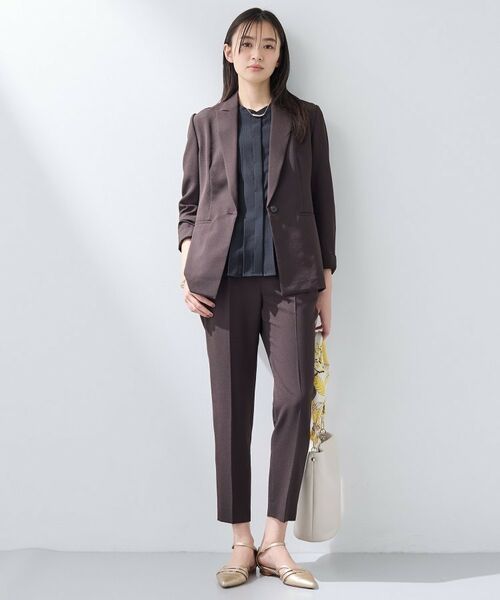 INDIVI / インディヴィ シャツ・ブラウス | 【洗える/大人シアー】タックプリーツ7分袖ブラウス | 詳細8