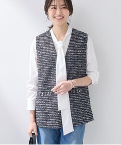 INDIVI / インディヴィ その他トップス | 【2点セット】ツイードベスト＆ボウタイブラウス
