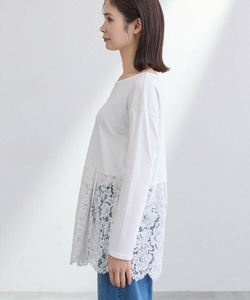 INDIVI / インディヴィ カットソー | 【洗える／レイヤードにおすすめ】レース切り替えカットソー | 詳細11