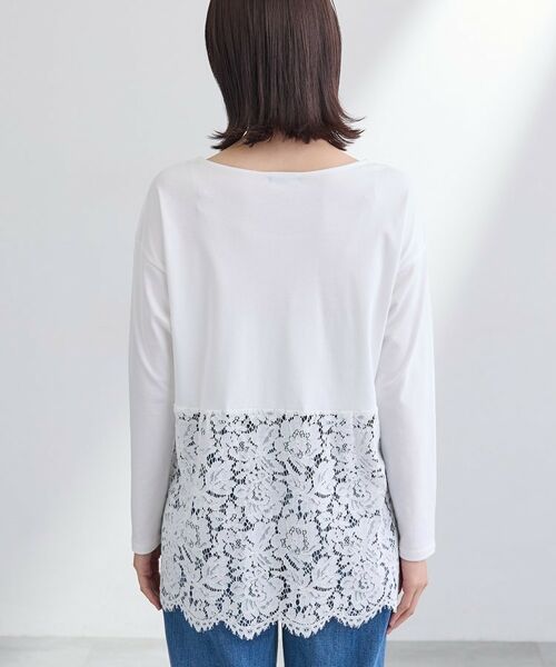INDIVI / インディヴィ カットソー | 【洗える／レイヤードにおすすめ】レース切り替えカットソー | 詳細12