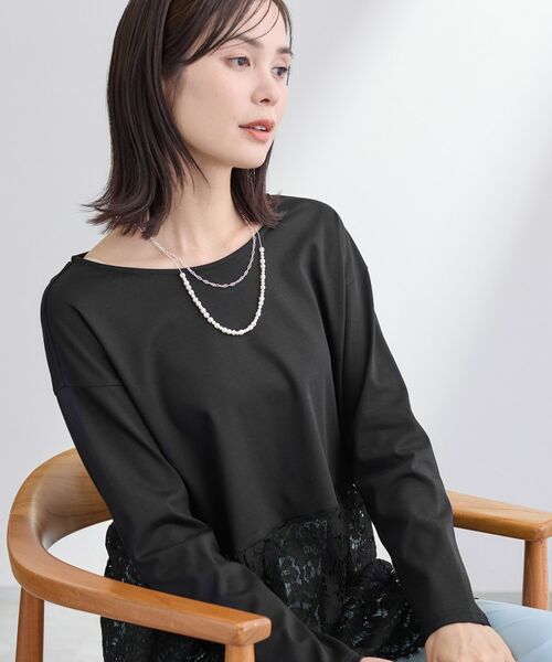 INDIVI / インディヴィ カットソー | 【洗える／レイヤードにおすすめ】レース切り替えカットソー | 詳細6