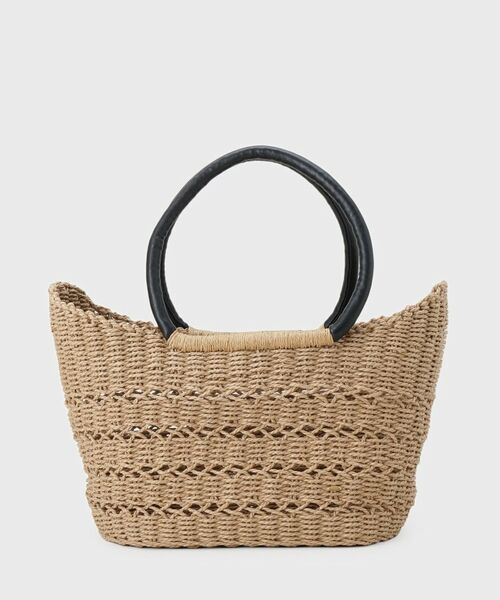 INDIVI / インディヴィ トートバッグ | 【透かし編み】ペーパーヤーン バスケットバッグ | 詳細6