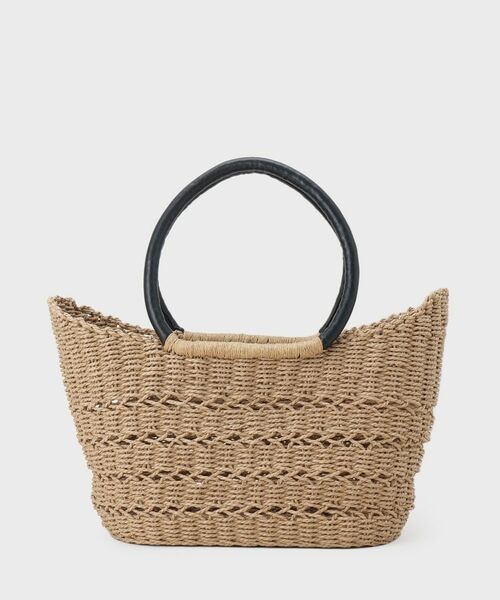 INDIVI / インディヴィ トートバッグ | 【透かし編み】ペーパーヤーン バスケットバッグ | 詳細8