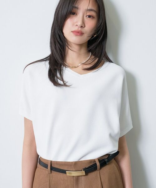 INDIVI / インディヴィ ニット・セーター | 【洗える】ガーター編みVネックニットT | 詳細2