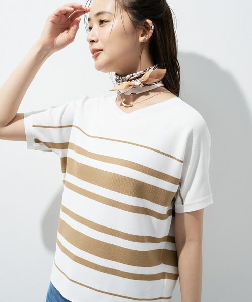 INDIVI / インディヴィ ニット・セーター | 【洗える】ガーター編みVネックニットT | 詳細23